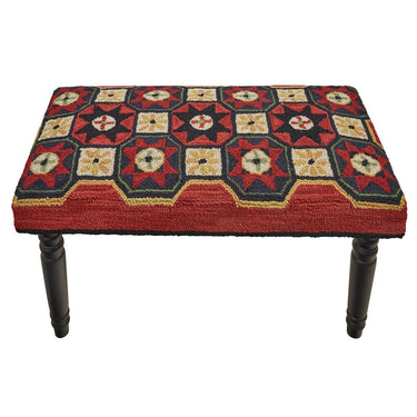 Folk Star Hooked Bench - Park Designs - The Fox Decor